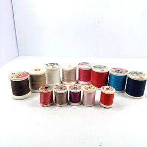 Vintage Lily Thread Lot Styrofoam Spools Quilting Sewing Multi Color